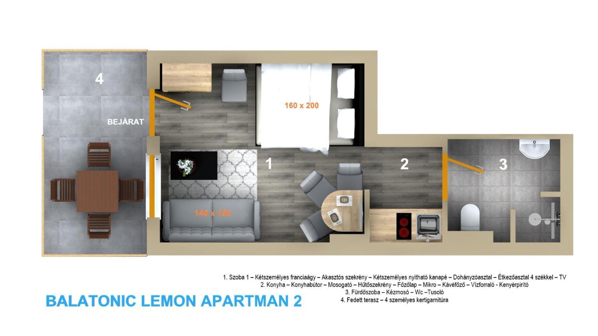 Balatonic Lemon Apartmanhaz 시오포크 객실 사진
