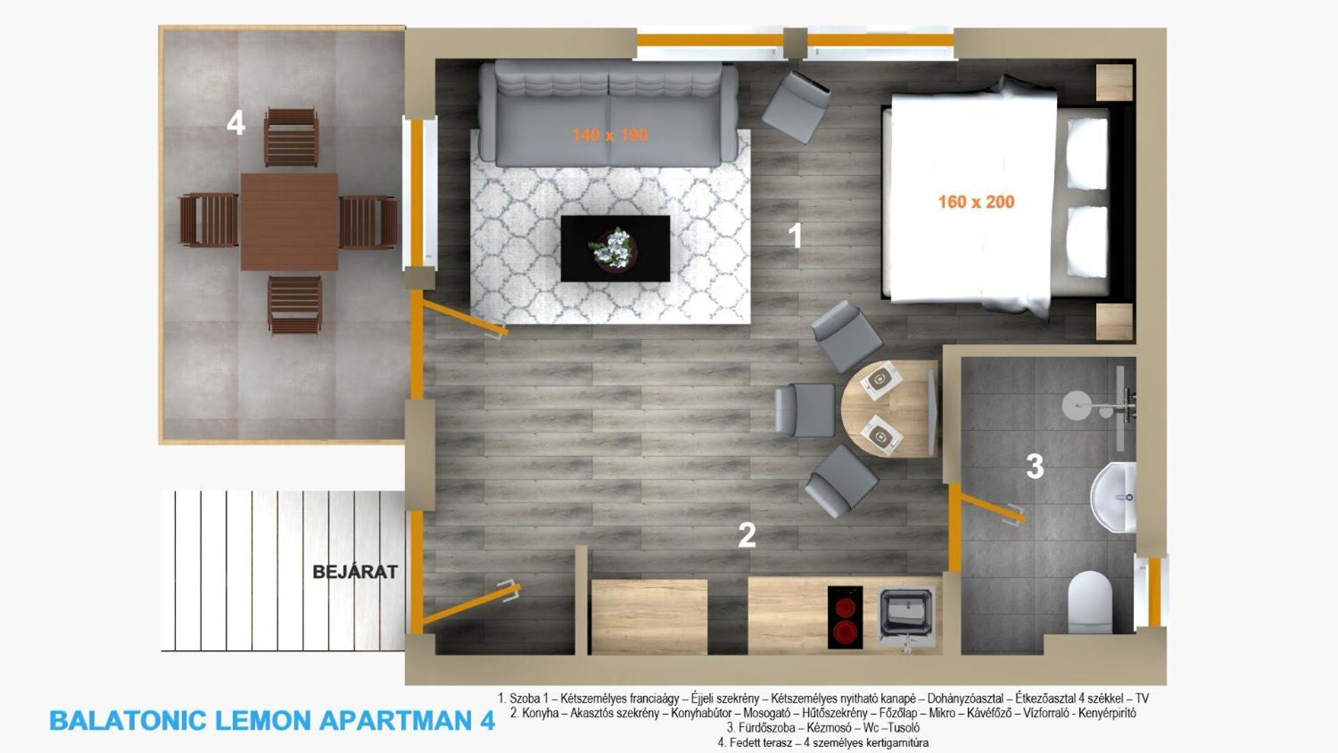 Balatonic Lemon Apartmanhaz 시오포크 객실 사진